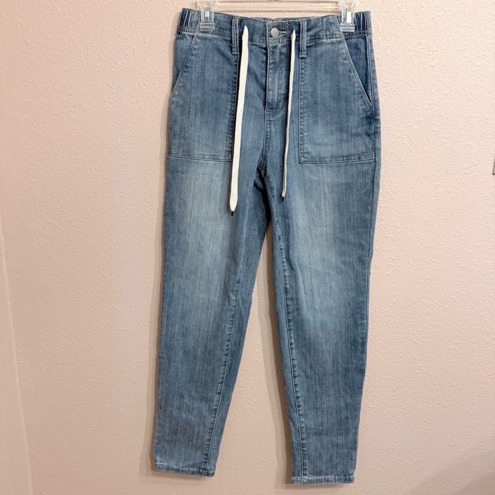 Judy Blue Light Wash Drawstring Jogger‎ Jeans JB88496 Womens Size 3/26 High Rise